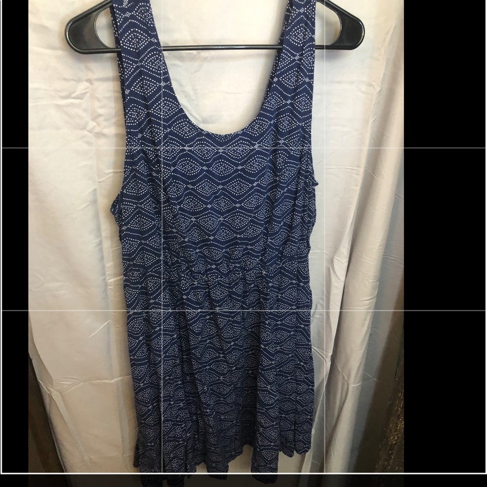 Navy Blue Dress with Back Cutout